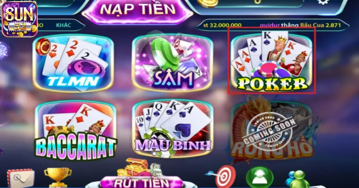 Khám Phá Game Bài 11Bet: Hướng Dẫn Chơi Hiệu Quả 4 Các trò chơi tại game bài 11bet