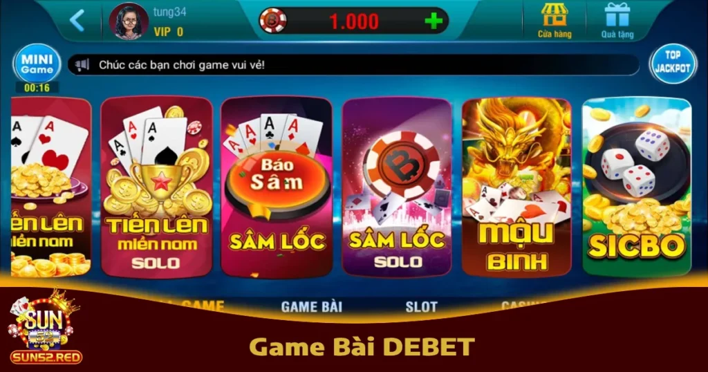 Game Bài DEBET Trên Sun52 – Có Gì Hấp Dẫn Người Chơi? 1 Game Bài DEBET Trên Sun52 – Có Gì Hấp Dẫn Người Chơi?